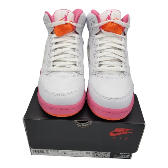 Jordan 5 Retro WNBA Pinksicle Safety Orange (GS) Size 5.5Y